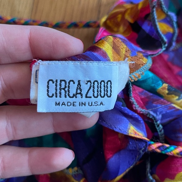 80s Vintage Floral Slip Sheer Nightgown - Picture 5 of 7